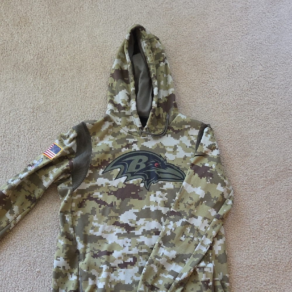 Ravens Salute to the Services Camo Hoodie with Logo
